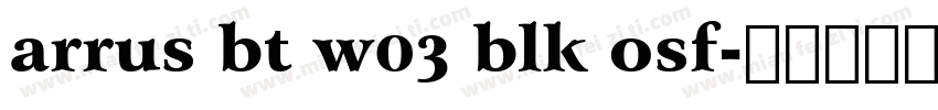 arrus bt w03 blk osf字体转换